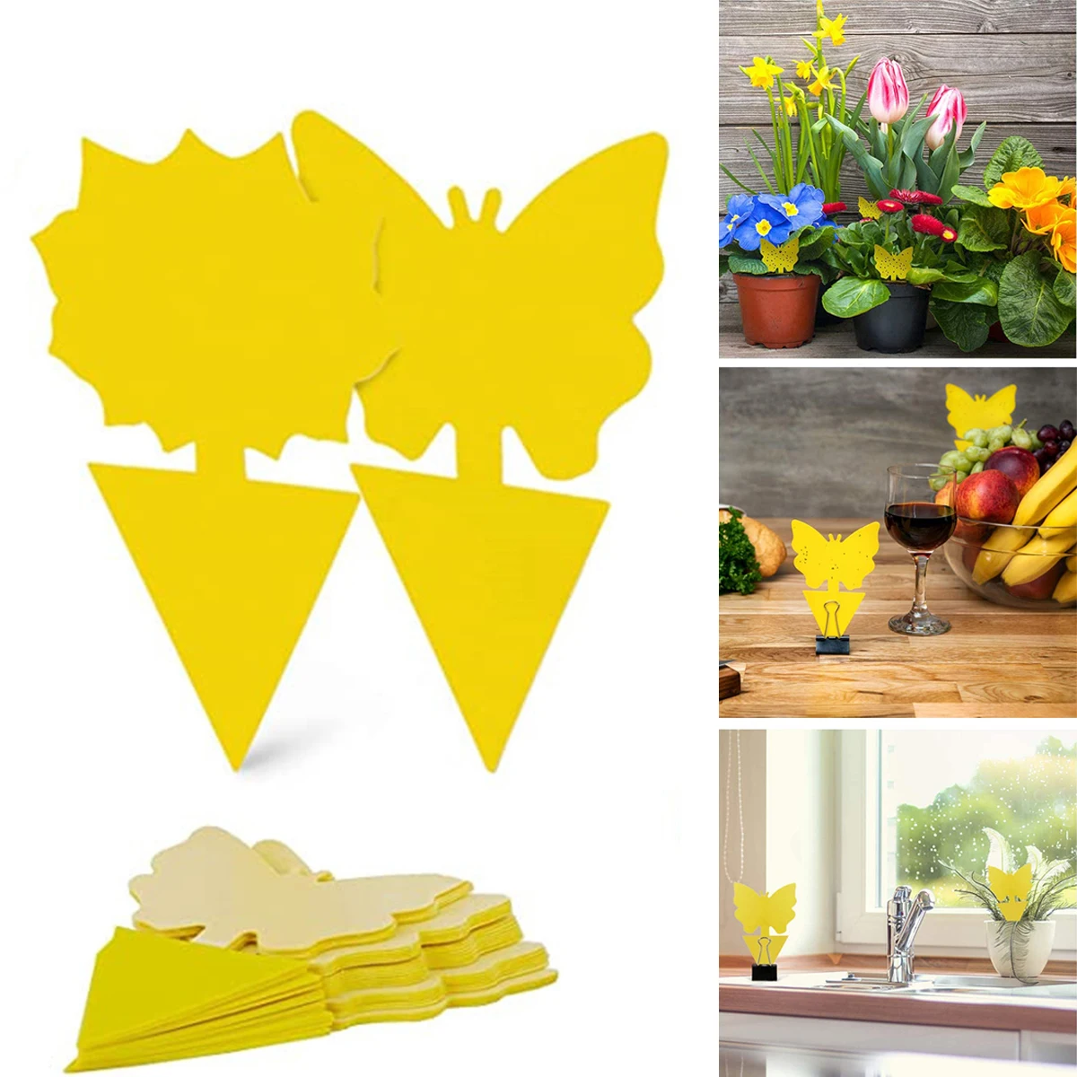 25Pcs Yellow Fruit Fly Traps Waterproof Dual-Sided Traps Flying Insect Catcher Traps Hook Digging Tool For Indoor Outdoor Use
25Pcs Yellow Fruit Fly Traps Waterproof Dual-Sided Traps Flying Insect Catcher Traps Hook Digging Tool For Indoor Outdoor Use