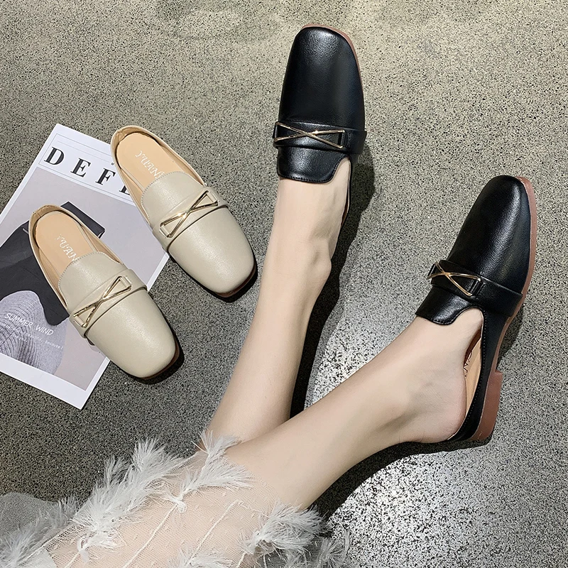 Shoes Without Heel Women's Slippers 2019 Loafers Slides Low Cover Toe Fashion Flat New Soft Luxury Rubber Autumn Basic 
Shoes Without Heel Women's Slippers 2019 Loafers Slides Low Cover Toe Fashion Flat New Soft Luxury Rubber Autumn Basic