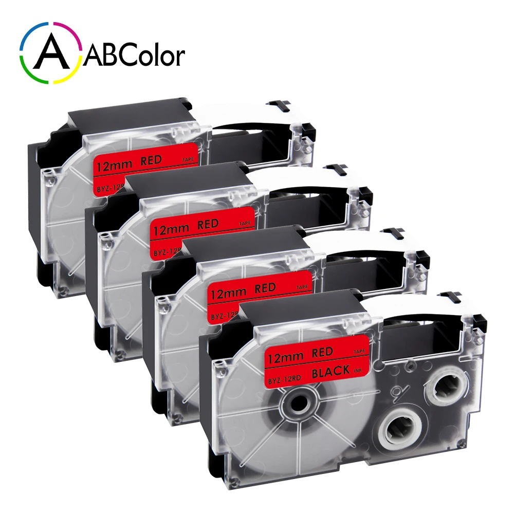 4PK XR-12RD Label Tape Black on Red XR-12RD Labeling Tape 12mm Tape Cartridges Compatible for CASIO Label Maker KL-60SR KL-60
4PK XR-12RD Label Tape Black on Red XR-12RD Labeling Tape 12mm Tape Cartridges Compatible for CASIO Label Maker KL-60SR KL-60