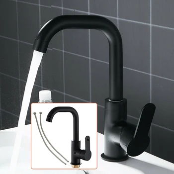 Matte Black Kitchen Faucet Kitchen Sink Mixer Tap Single Hole 360° Rotation Stream Swivel Spout Faucet Bathroom Basin Taps
Matte Black Kitchen Faucet Kitchen Sink Mixer Tap Single Hole 360° Rotation Stream Swivel Spout Faucet Bathroom Basin Taps