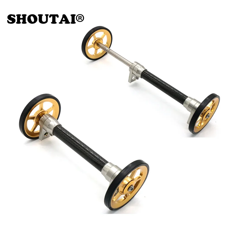 Bicycle Racks Easy Wheel Extension Block Telescopic TC4 Titanium alloy Carbon Fiber Rod pulling Roll For Brompton Folding Bike
Bicycle Racks Easy Wheel Extension Block Telescopic TC4 Titanium alloy Carbon Fiber Rod pulling Roll For Brompton Folding Bike