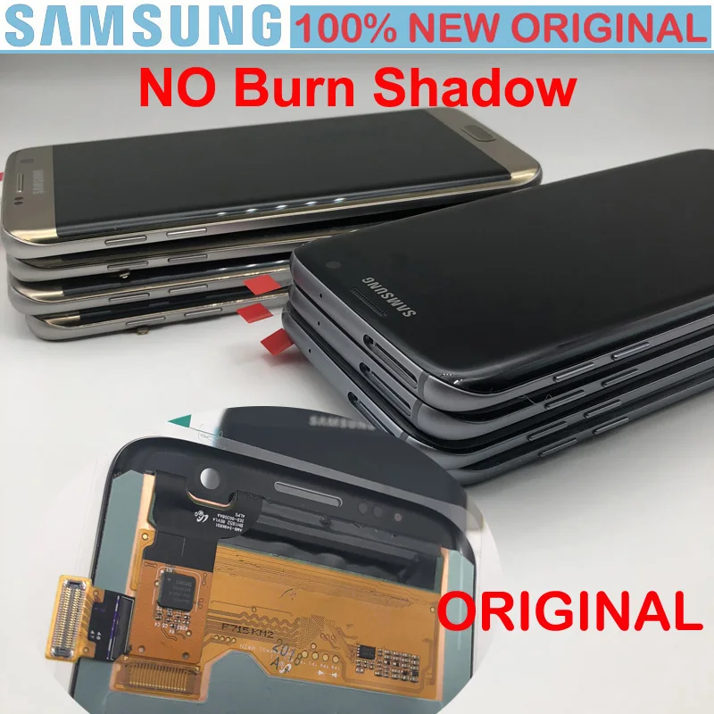 NEW ORIGINAL 5.5'' Super Amoled LCD Display WITH FRAME For Samsung Galaxy S7 Edge G935 G935F G935FD Touch Screen Complete |