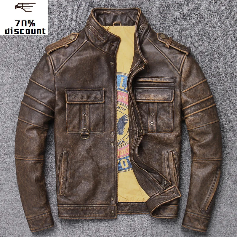 2020 New Men's Genuine Leather Jacket Men mens long leather trench coat Standing Collar male leather jacket sheepskin coat
2020 New Men's Genuine Leather Jacket Men mens long leather trench coat Standing Collar male leather jacket sheepskin coat