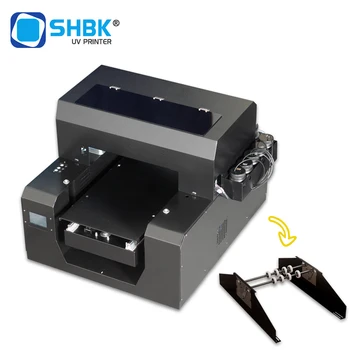 SHBK Newest A3 mall size LED UV Printer with Bottle holder for Cylinder, Phone Case, Metal, Wood, Acrylic, Glass, TUP printing
SHBK Newest A3 mall size LED UV Printer with Bottle holder for Cylinder, Phone Case, Metal, Wood, Acrylic, Glass, TUP printing