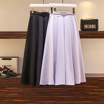 High Waist Pleated Skirts Womens Plus Size Atumnt Casual Skirt Femme purple Ladies Midi Skirt Saia 4XL
High Waist Pleated Skirts Womens Plus Size Atumnt Casual Skirt Femme purple Ladies Midi Skirt Saia 4XL