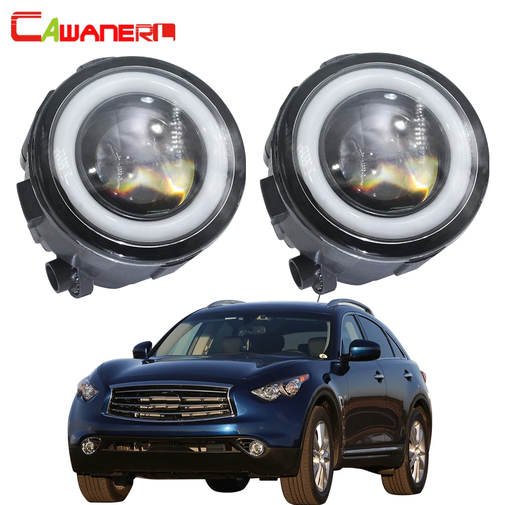 

Cawanerl For Infiniti QX QX50 QX56 QX70 2006-2014 Car 30W 3000LM LED Fog Light Angel Eye DRL Daytime Running Light 12V 2 Pieces