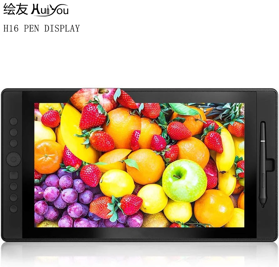 HUIYOU H16 Digital Drawing Pen Tablet Monitor with 8192 Levels Passive Pen Compatible with Drawing App such as PS SAI
HUIYOU H16 Digital Drawing Pen Tablet Monitor with 8192 Levels Passive Pen Compatible with Drawing App such as PS SAI