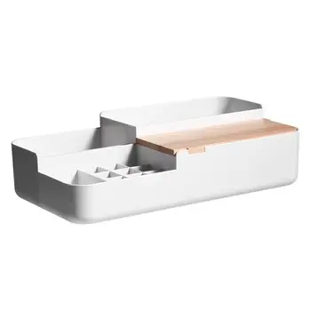 Multifunction Plastic Cosmetics Storage Box with Lid and Compartments Desktop Organizer Sundries Container
Multifunction Plastic Cosmetics Storage Box with Lid and Compartments Desktop Organizer Sundries Container