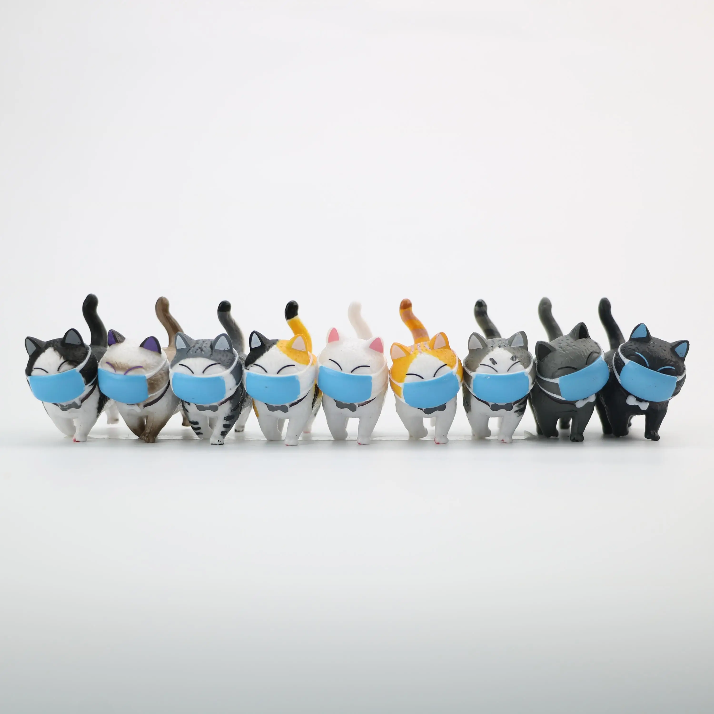 9pcs/set Pet Kawaii Distressful Kitten Cat Figure Mini Animals Facemask Cat Figurine Home Ornament Kid Xsma Gift Collection
9pcs/set Pet Kawaii Distressful Kitten Cat Figure Mini Animals Facemask Cat Figurine Home Ornament Kid Xsma Gift Collection