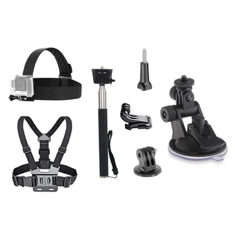

Suction Fixing Holder for Camera Gopro Hero GPS & 3 in 1 Head Strap Mount/Chest Harness/Selfie Stick for Gopro Hero 6 5