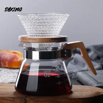 Wooden Coffee Pot Style V60 Glass 800ML/600ML/360ml Coffee Dripper and Pot Set for Coffee Filter Reusable Coffee Filters
Wooden Coffee Pot Style V60 Glass 800ML/600ML/360ml Coffee Dripper and Pot Set for Coffee Filter Reusable Coffee Filters