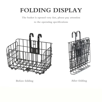 Folding Front Rear Bike Basket Foldable Metal Handlebar Hanging Basket Cycling Carryings Storage for MTB Bikes Shopping Baskets
Folding Front Rear Bike Basket Foldable Metal Handlebar Hanging Basket Cycling Carryings Storage for MTB Bikes Shopping Baskets