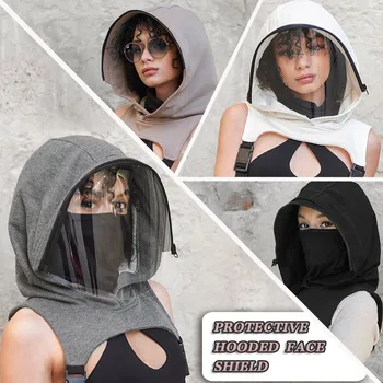 1PC Full Protective Face Wear Clear Hooded Hat Adults Face Shield Reusable Removable Creative Transparent screen Mouth Cover Hat
1PC Full Protective Face Wear Clear Hooded Hat Adults Face Shield Reusable Removable Creative Transparent screen Mouth Cover Hat