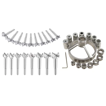 16 Pcs Drill Guide Woodworking Hole Wood Working Locator & 18 Pcs15-40Mm Woodworking Hole Saw Bits Set Drilling Tool 
16 Pcs Drill Guide Woodworking Hole Wood Working Locator & 18 Pcs15-40Mm Woodworking Hole Saw Bits Set Drilling Tool