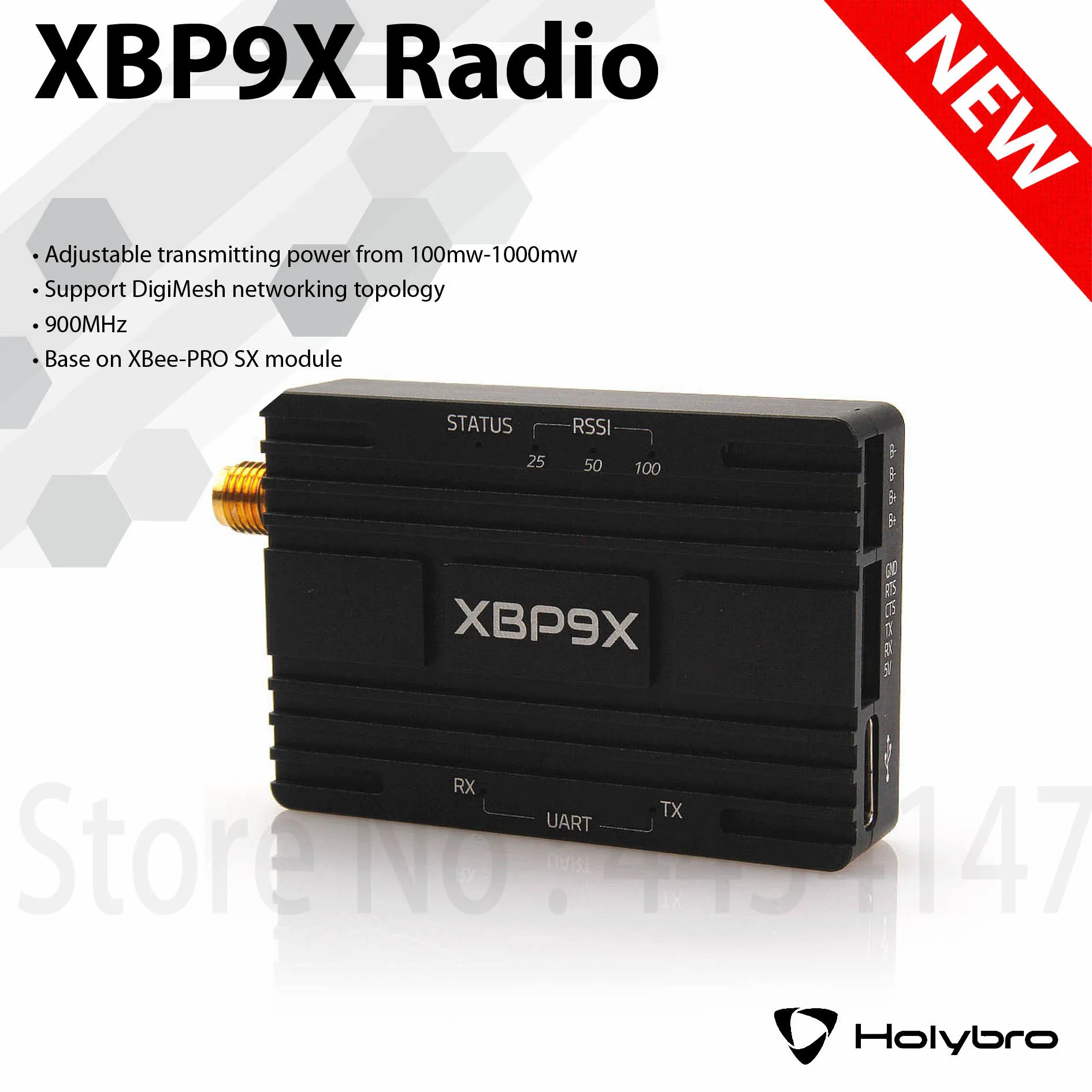 Радиотелеметрический модуль HolyBro XBP9X интегрированный порт USB Type-C для контроллера