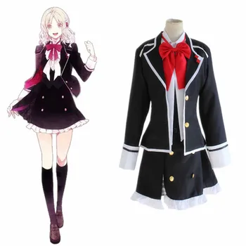 Anime Diabolik Lovers Komori Yui Cosplay Costume School Uniforms Halloween Party Dress((Blazer & Vest & Skirt & Bow)
Anime Diabolik Lovers Komori Yui Cosplay Costume School Uniforms Halloween Party Dress((Blazer & Vest & Skirt & Bow)
