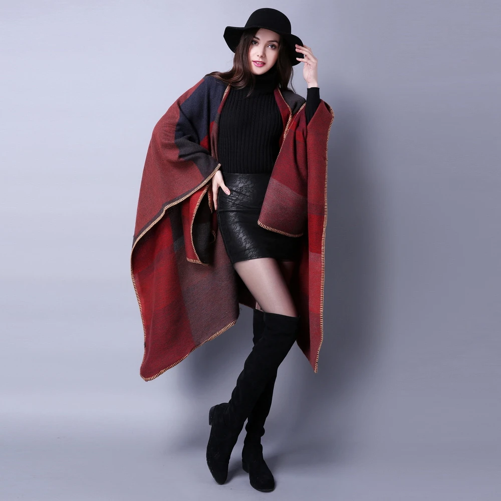 

Fashion Autumn and winter Scarf women's Long warm travelling cashmere National style thickened shawl Cape