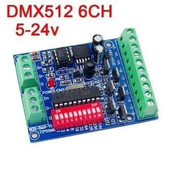6-channel DMX512 decoder board, 6CH DMX control board module RGB output FOR LED lamp light Controller DC5V-24V
6-channel DMX512 decoder board, 6CH DMX control board module RGB output FOR LED lamp light Controller DC5V-24V