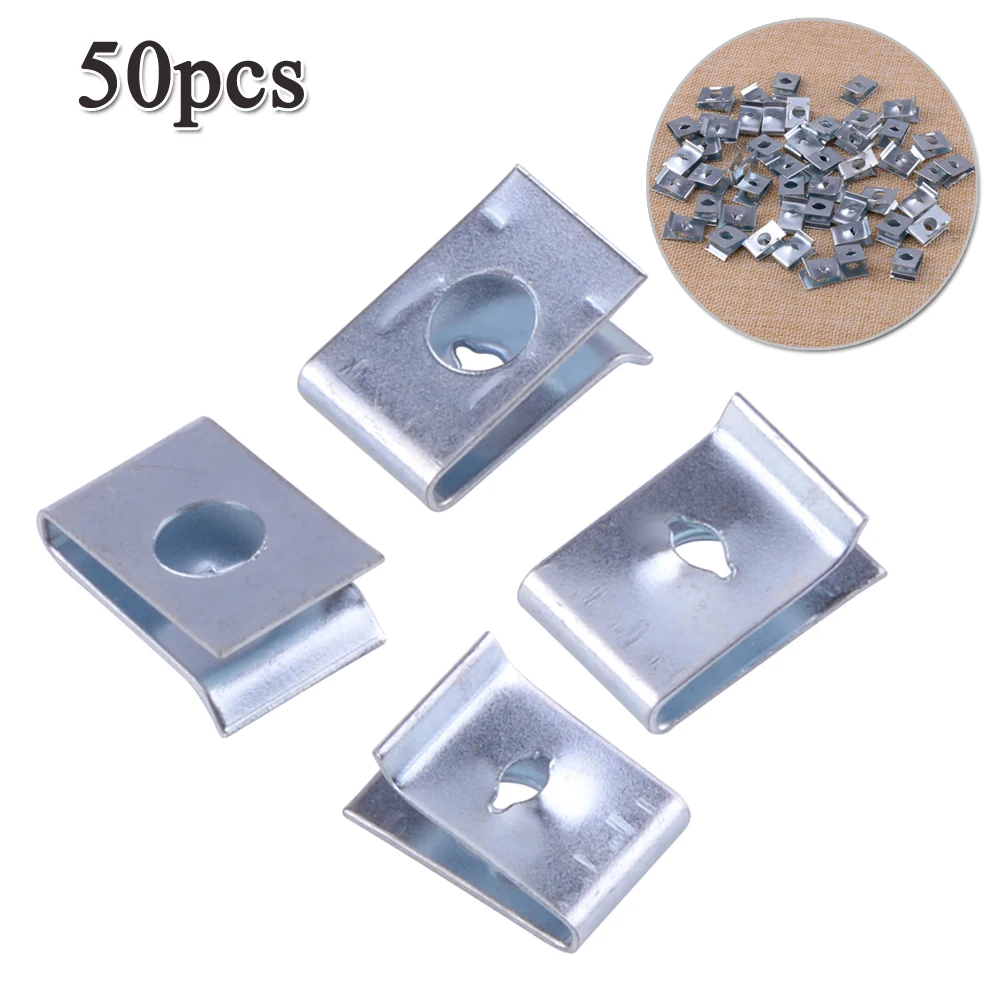 50 Pcs Universal Car Speed Fasteners U-Clips Nuts Threads For Car Fenders/ Bumpers/ Doors/ Surfaces
50 Pcs Universal Car Speed Fasteners U-Clips Nuts Threads For Car Fenders/ Bumpers/ Doors/ Surfaces
