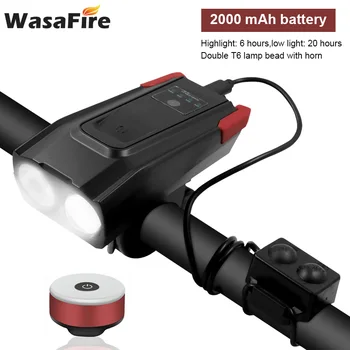 4 Modes USB Bike Front Light with Horn Super Brightness 800 Lumen 2*T6 LED Bicycle Headlight Cycling Flashlight + Rear Back Lamp
4 Modes USB Bike Front Light with Horn Super Brightness 800 Lumen 2*T6 LED Bicycle Headlight Cycling Flashlight + Rear Back Lamp