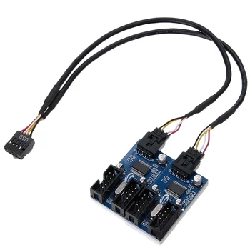 Motherboard Usb 9Pin Header 1 To 4 Splitter Port Multiplier 30Cm Extension Cable
Motherboard Usb 9Pin Header 1 To 4 Splitter Port Multiplier 30Cm Extension Cable