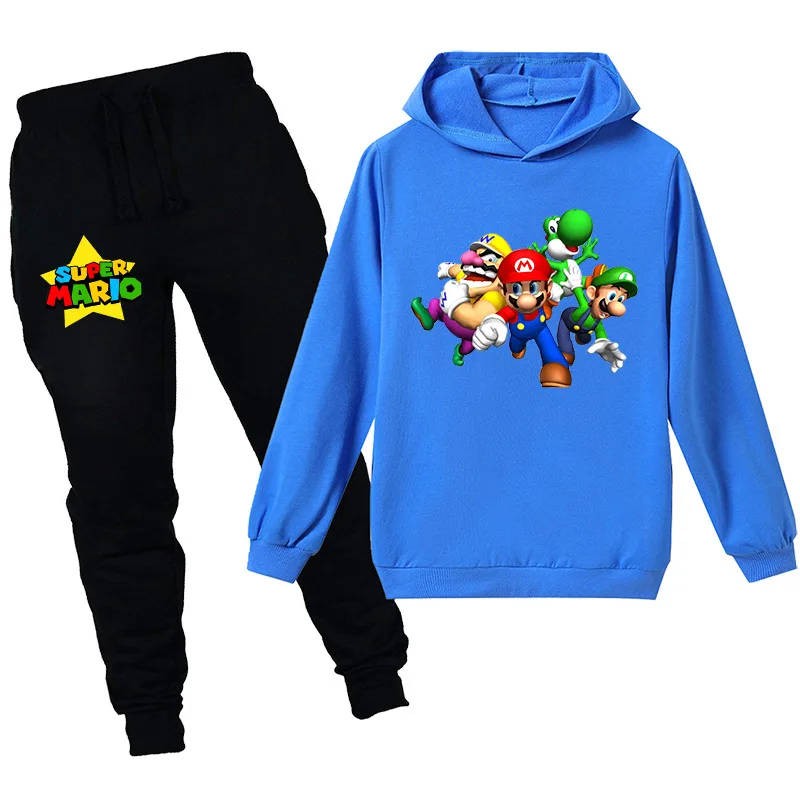 Kids Super Mario Spring Autumn Cartoon Pattern Children's Long Sleeve Hoodie Long Sleeve + Pants 2PCS Boys Girls Cotton Suit
Kids Super Mario Spring Autumn Cartoon Pattern Children's Long Sleeve Hoodie Long Sleeve + Pants 2PCS Boys Girls Cotton Suit