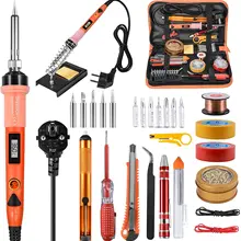 Soldering Iron Gun Kit 80W LCD Digital Welding Solder Wire Desoldering Pump Set Soldering Iron Gun Kit 80W LCD Digital Welding Solder Wire Desoldering Pump Set