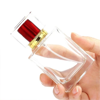40Pcs 50Ml Sprayer Bottle Square Glass Refillable Empty Fine Mist Atomizer Perfume Metal Pump Cosmetic Container Travel Makeup