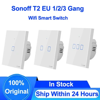 Sonoff TX T2 EU 1 2 3 Gang Wifi Smart Switch RF/433/Touch/Timer Smart Home Remote Control Wall Switch Works with Alexa Google
Sonoff TX T2 EU 1 2 3 Gang Wifi Smart Switch RF/433/Touch/Timer Smart Home Remote Control Wall Switch Works with Alexa Google
