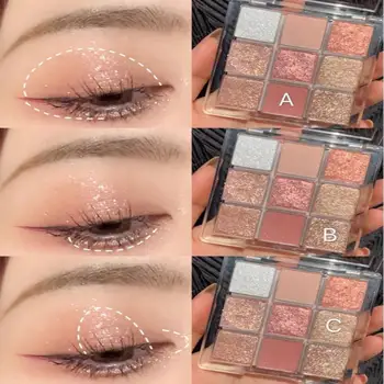 9 Colors Fashion Eyeshadow Palette Matte Makeup Eye Shadow Powder Metallic Diamond Glitter Eye Make Up Women Cosmetics TSLM2
9 Colors Fashion Eyeshadow Palette Matte Makeup Eye Shadow Powder Metallic Diamond Glitter Eye Make Up Women Cosmetics TSLM2