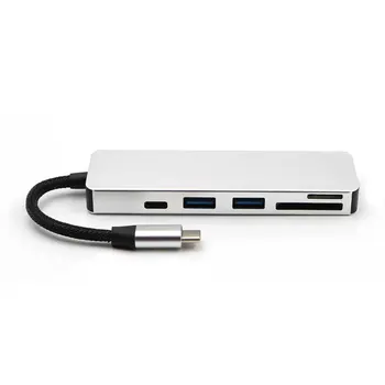 5 in 1 USB Hub Type-C to 4 Port USB3.0+USB2.0+TF/Micro SD+SD Type C PD Adapter Charging USB-C Hub Card Reader For Mac
5 in 1 USB Hub Type-C to 4 Port USB3.0+USB2.0+TF/Micro SD+SD Type C PD Adapter Charging USB-C Hub Card Reader For Mac