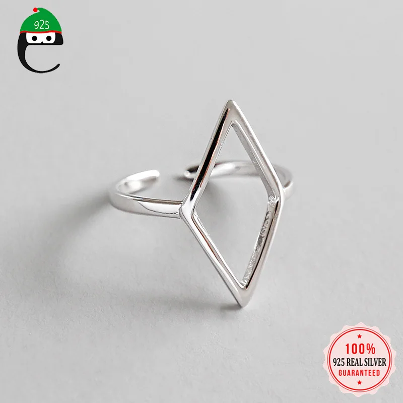 ElfoPlataSi 2019 100% 925 Solid Real Sterling Silver Rhombus Opening Ring Sizable 5 6 7 For Women Girl Silver Jewelry ED124
ElfoPlataSi 2019 100% 925 Solid Real Sterling Silver Rhombus Opening Ring Sizable 5 6 7 For Women Girl Silver Jewelry ED124