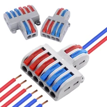 Mini Fast Wire Connector Universal Wiring Electrical Cable Connector LED Lamp Push-in Conductor Terminal Block PCT-222 SPL-62/42
Mini Fast Wire Connector Universal Wiring Electrical Cable Connector LED Lamp Push-in Conductor Terminal Block PCT-222 SPL-62/42