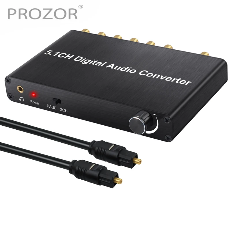 Prozor 192 кГц 5 1ch DAC преобразователь регулятор громкости цифро аналоговый и 3 мм