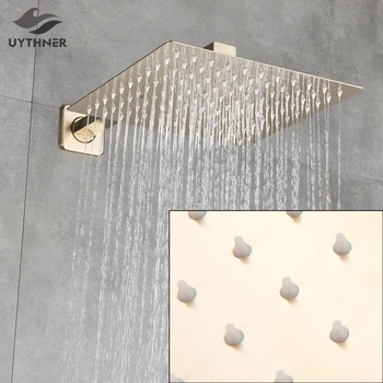 Brushed Gold 8"/10"/12" Square Rainfall Shower head Bathroom Ultrathin Rain Shower Head with Shower Arm Faucet Accessories Wall
Brushed Gold 8"/10"/12" Square Rainfall Shower head Bathroom Ultrathin Rain Shower Head with Shower Arm Faucet Accessories Wall