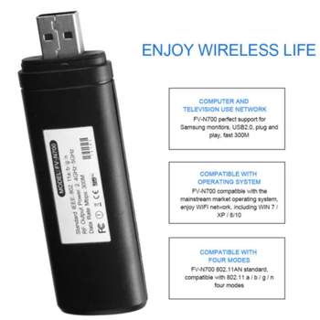 300M Stable Signal Network Card Portable Mini Wireless Wifi Adapter USB PC Laptop Lightweight Compatible For Samsung Smart TV
300M Stable Signal Network Card Portable Mini Wireless Wifi Adapter USB PC Laptop Lightweight Compatible For Samsung Smart TV