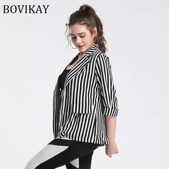 BOVIKAY 2020 Spring Womens Blazer Europe America Female Short Casual Slim Striped Small Suit Ladies Coat and Jackets
BOVIKAY 2020 Spring Womens Blazer Europe America Female Short Casual Slim Striped Small Suit Ladies Coat and Jackets
