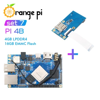 Orange Pi 4B Set 7: OPI4B+PCIE Expansion Board,4GB DDR4+16GB EMMC RK3399 NPU SPR2801S Development Board
Orange Pi 4B Set 7: OPI4B+PCIE Expansion Board,4GB DDR4+16GB EMMC RK3399 NPU SPR2801S Development Board