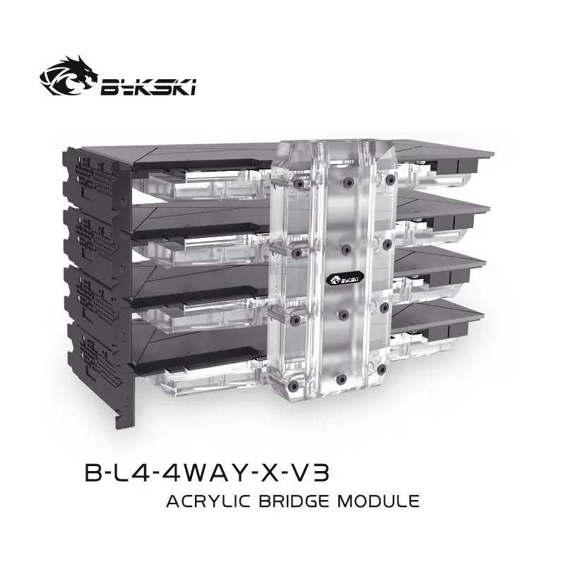 BYKSKI G1/4" Multi Graphics Card Bridging Module Acrylic Connectors use for GPU SLI Cross Fire Water Cooling System | Компьютеры и