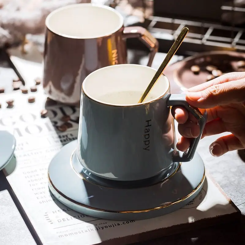 Mug With Lid Spoon Creative Ins Ceramic Coffee Cup Milk Tea Nordic Modern Style Drinkware Fashion Handgrip Cups Sets Suit Mugs
Mug With Lid Spoon Creative Ins Ceramic Coffee Cup Milk Tea Nordic Modern Style Drinkware Fashion Handgrip Cups Sets Suit Mugs