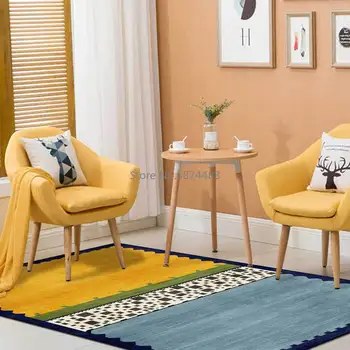 Fashion Modern Geometric Color Block Stitching Yellow Blue Living Room Bedroom Bedside Carpet Floor Mat Customization
Fashion Modern Geometric Color Block Stitching Yellow Blue Living Room Bedroom Bedside Carpet Floor Mat Customization