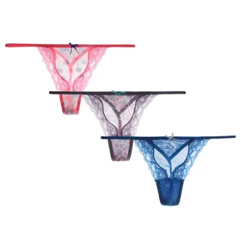 Lingerie Female G Thong Lace Sexy G-String Womens Comfortable Soft Panties 3 Pieces/Lot
Lingerie Female G Thong Lace Sexy G-String Womens Comfortable Soft Panties 3 Pieces/Lot