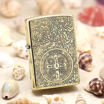 Genuine Zippo oil lighter copper 3D engraving Constantine cigarette Kerosene lighters Gift With anti-counterfeiting code 204B
Genuine Zippo oil lighter copper 3D engraving Constantine cigarette Kerosene lighters Gift With anti-counterfeiting code 204B