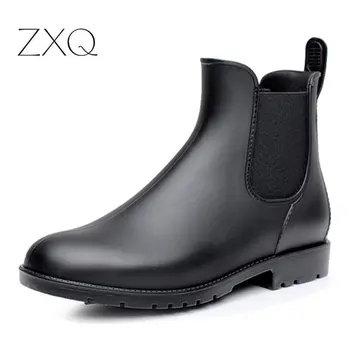 New Designer PVC Men Boots 2019 Fashion Black Brown Slip On Waterproof Boots All Match Chelsea Boots Shoes Drop Shipping
New Designer PVC Men Boots 2019 Fashion Black Brown Slip On Waterproof Boots All Match Chelsea Boots Shoes Drop Shipping