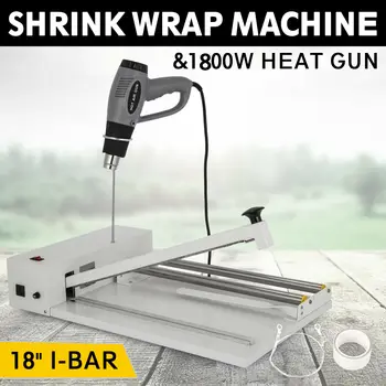 18inch I-Bar Shrink Wrap Machine Heat Sealer W/ Heat Gun Food Soap Instant Seal
18inch I-Bar Shrink Wrap Machine Heat Sealer W/ Heat Gun Food Soap Instant Seal