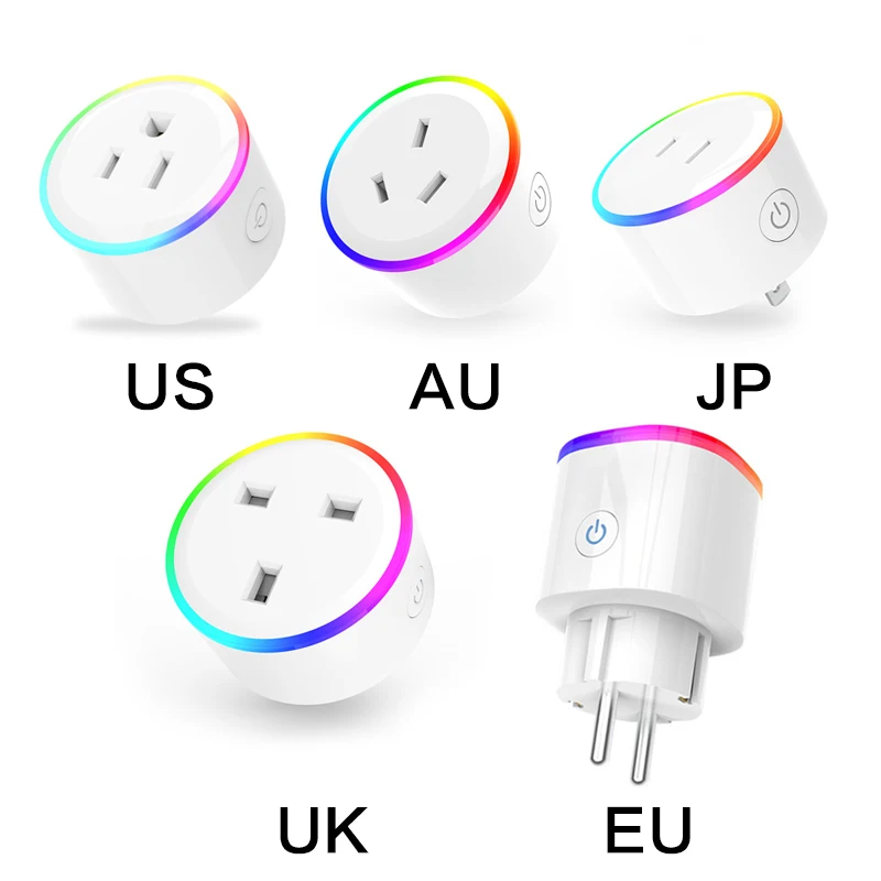 16A RGB Smart Plug Wifi Smart Socket Remote Control Smart Timing Switch Voice Control Power Monitor for Amazon Alexa Google Home
16A RGB Smart Plug Wifi Smart Socket Remote Control Smart Timing Switch Voice Control Power Monitor for Amazon Alexa Google Home