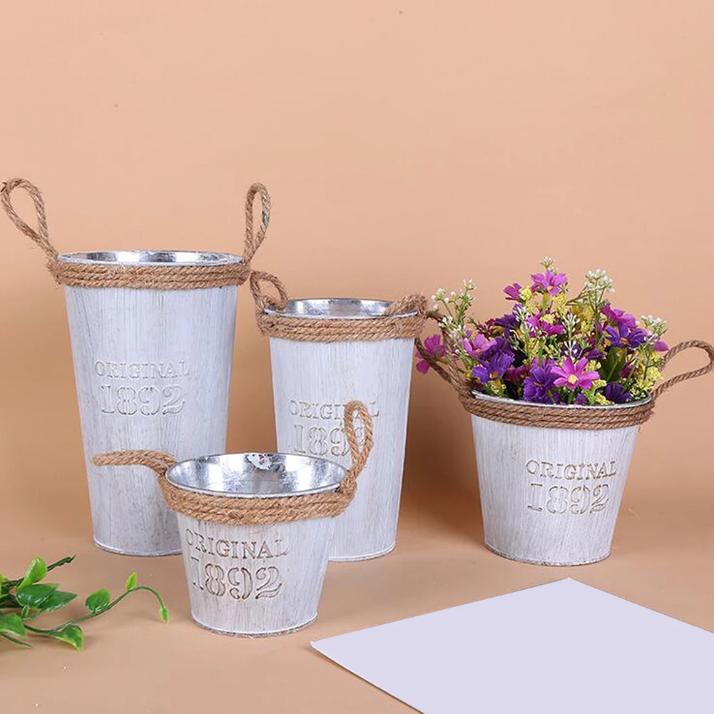 Flower Pot Iron Bucket Potted Dyllic Style Retro Gardening Planting Tin Bucket Simple Designs Potted Plant for Window Decoration
Flower Pot Iron Bucket Potted Dyllic Style Retro Gardening Planting Tin Bucket Simple Designs Potted Plant for Window Decoration