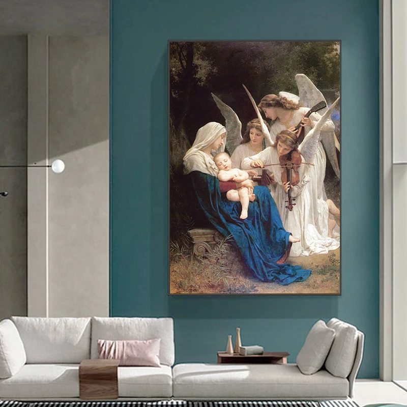 Song of the Angel William Adolphe Portrait Famous Oil Painting on Canvas Pop Art Posters and Prints Wall Picture for Living Room
Song of the Angel William Adolphe Portrait Famous Oil Painting on Canvas Pop Art Posters and Prints Wall Picture for Living Room