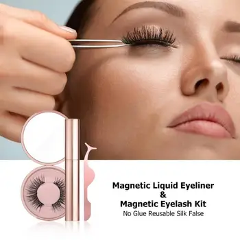 Multi-function Eyeliner Liquid Magnetic Eyelashes Kit Lightweight Elegant 3D Magnet Mink Fake Eye Lashes with Tweezer
Multi-function Eyeliner Liquid Magnetic Eyelashes Kit Lightweight Elegant 3D Magnet Mink Fake Eye Lashes with Tweezer