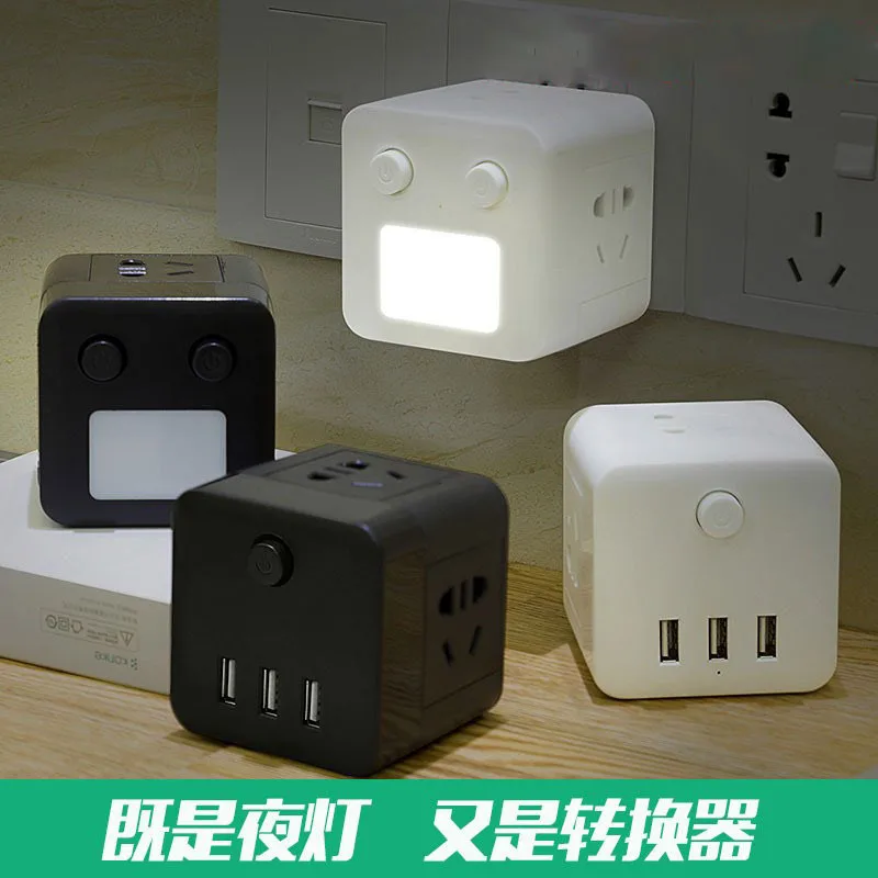 Smart Cube Socket Wireless Socket Adapter Transition Five with Small Night Lamp USB Charging Power Strip Plate Converter
Smart Cube Socket Wireless Socket Adapter Transition Five with Small Night Lamp USB Charging Power Strip Plate Converter